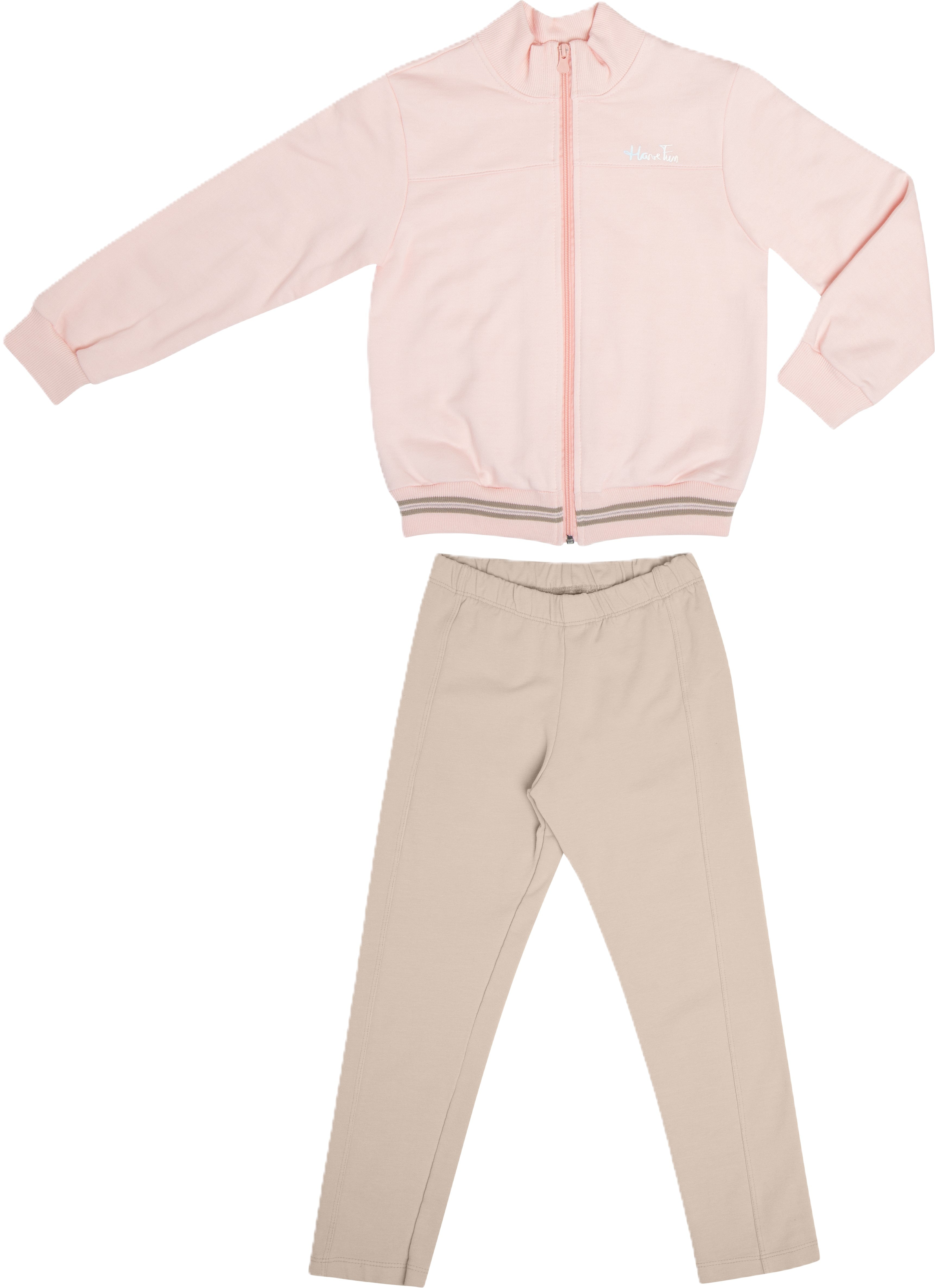 Conjunto Infantil Menina Have Fun College em Moletom e Molecotton