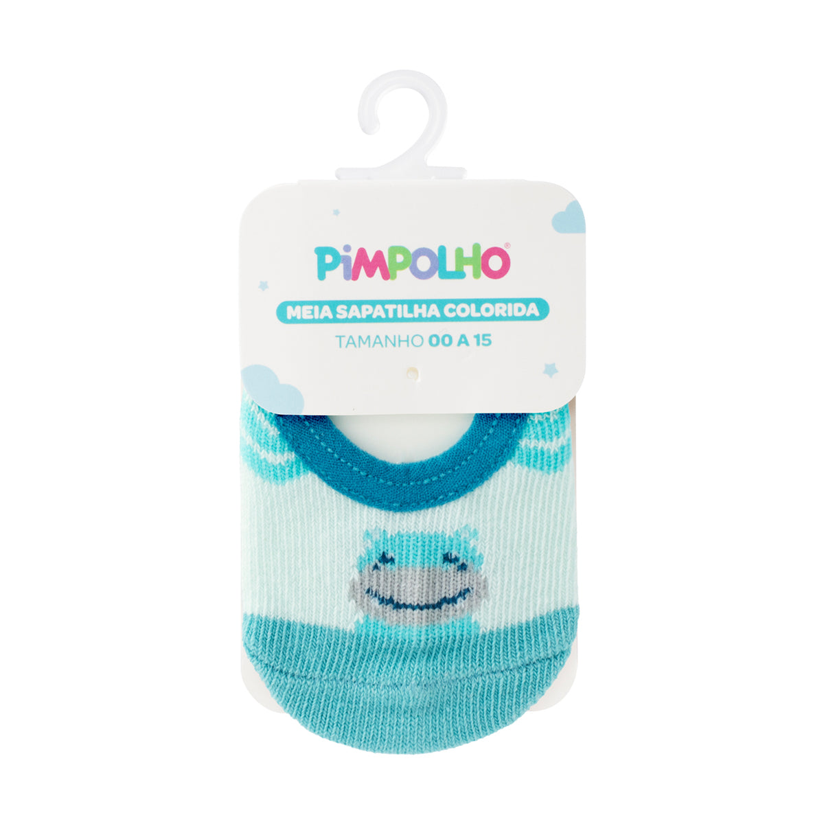 Meia Sapatilha Infantil Masculina Pimpolho Colorida 00 a 06 Meses