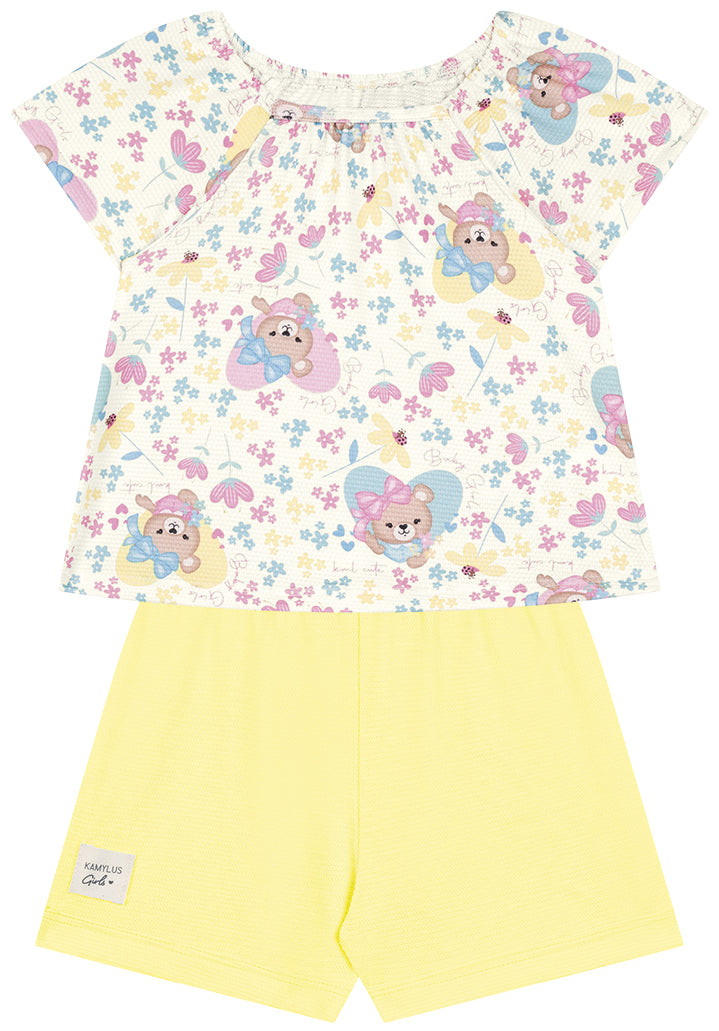 Conjunto Feminino Kamylus Ursinhas e Florzinhas – conforto, charme e delicadeza para o dia a dia