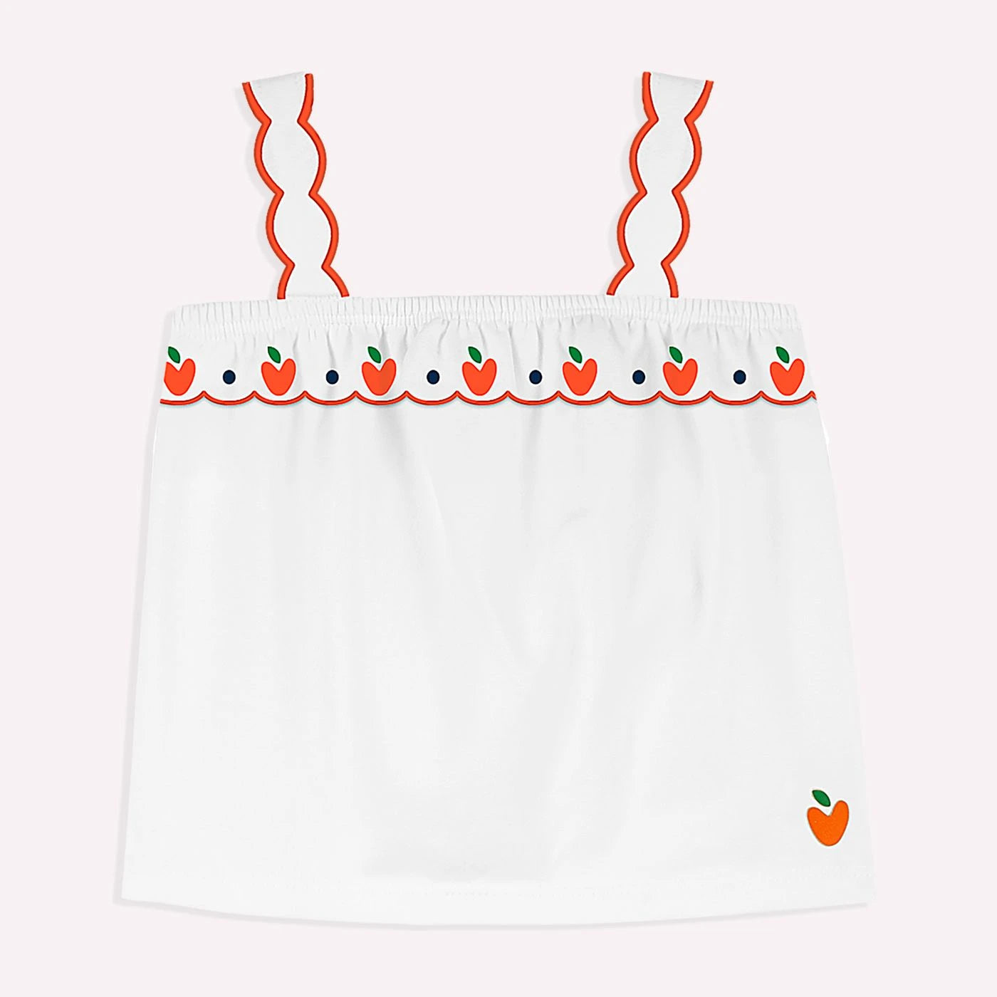 Conjunto Infantil Feminino Nanai Laranjas Cropped e Saia Short