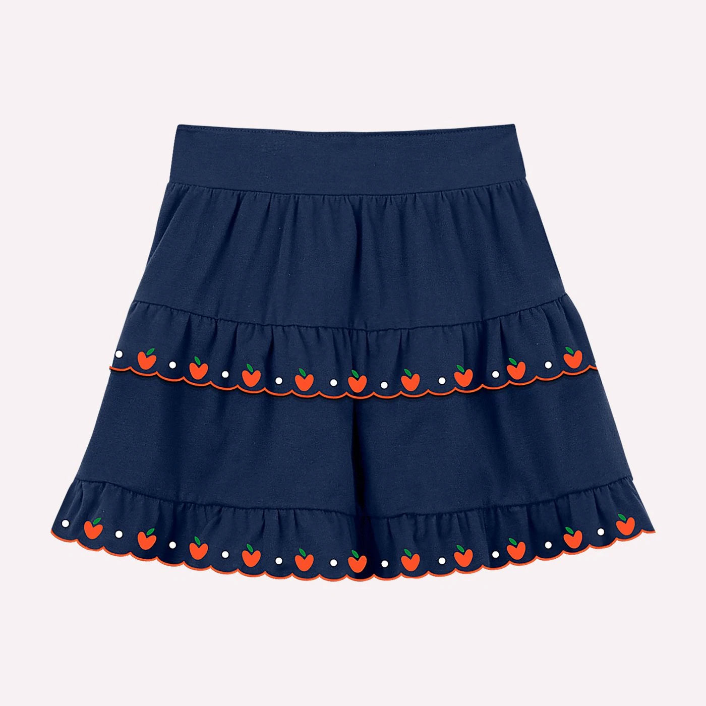 Conjunto Infantil Feminino Nanai Laranjas Cropped e Saia Short