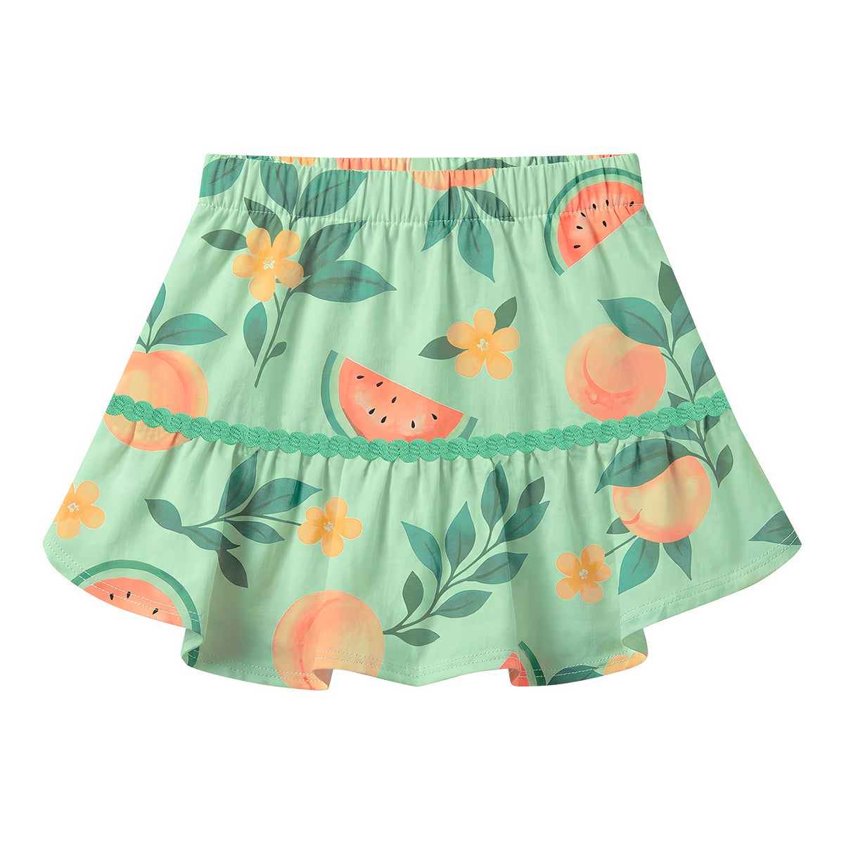 Conjunto Bebê Feminino Regata e Short Nanai Frutinhas