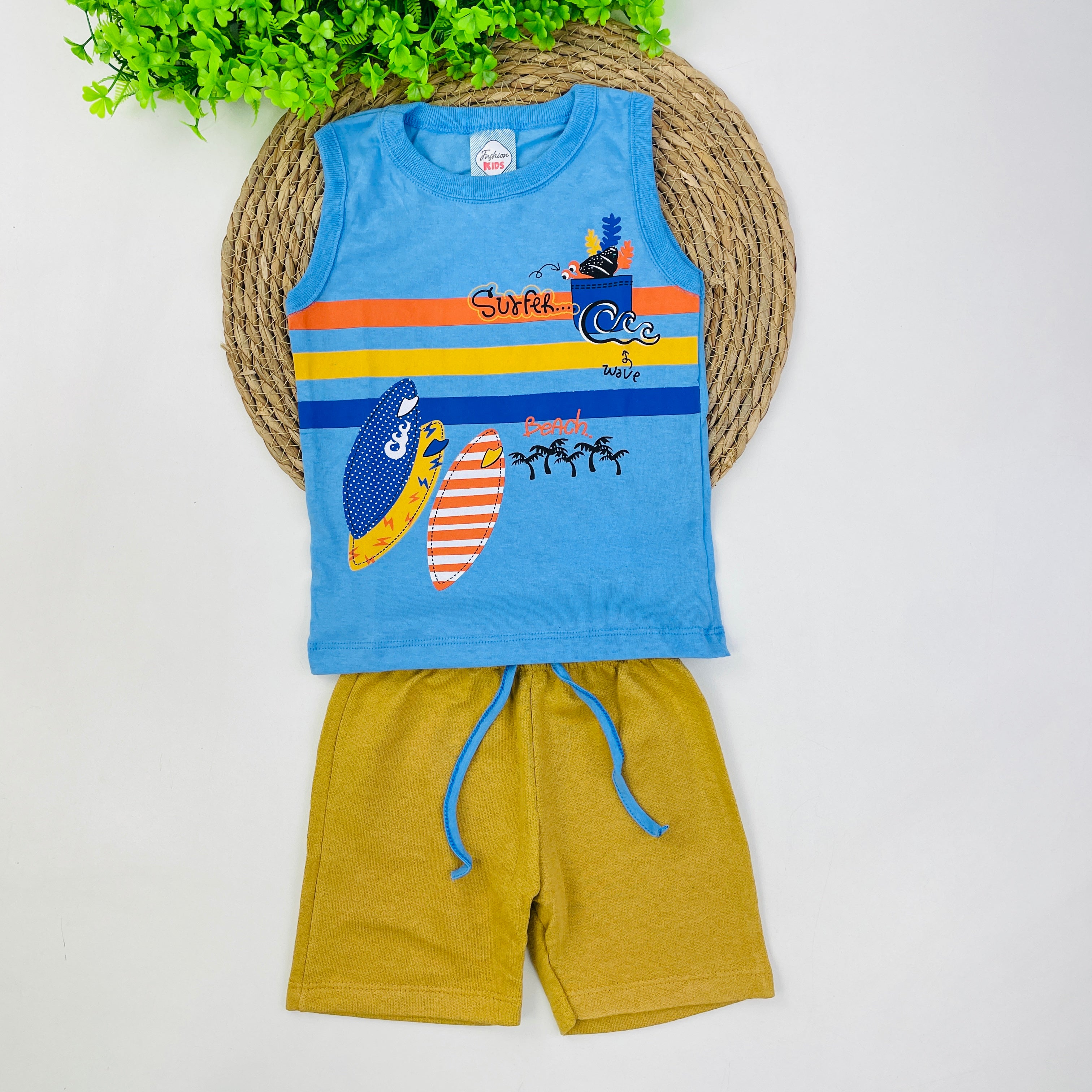 Conjunto Fashion Kids Infantil Menino Surfeh Wave