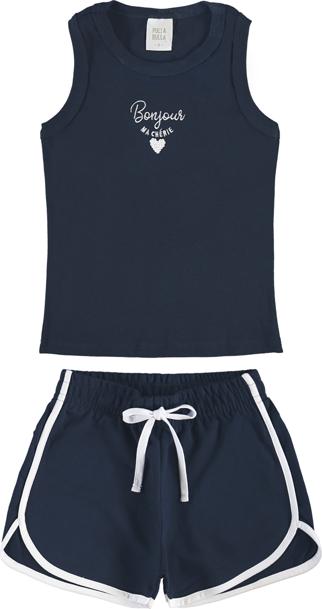 Conjunto Infantil Feminino Pulla Bulla Canelado Bonjour – Conforto e Estilo para o Dia a Dia