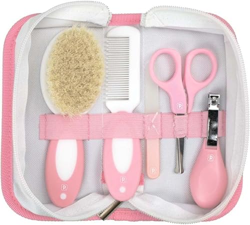 Kit Higiene Pimpolho Cerdas Naturais Com necessaire 5 Peças