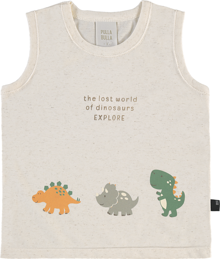 Regata Infantil Masculina Pulla Bulla Dinosaurs Explore – Conforto e Estilo para os Dias Quentes