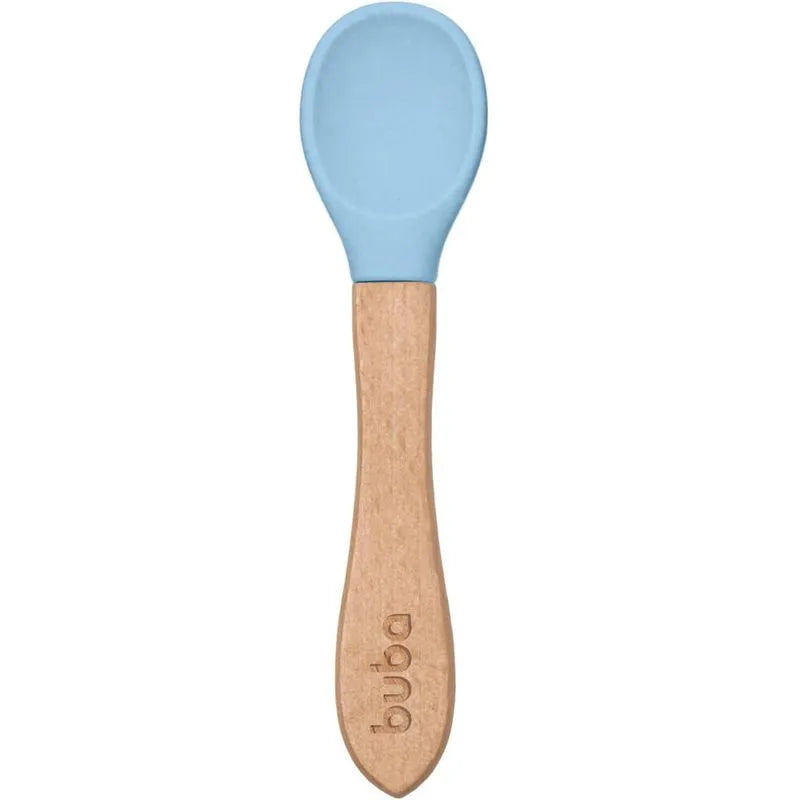 Colher de Treinamento Buba – Silicone e Bambu | A partir de 6 meses | BPA Free