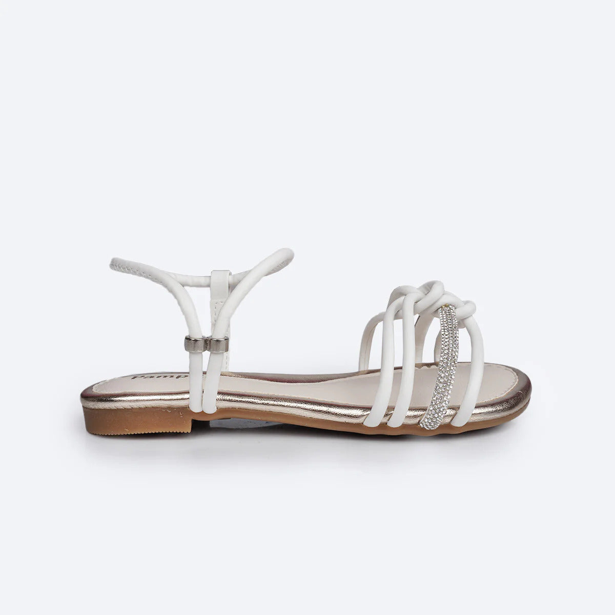 Sandália Infantil Feminina Pampili Iris Tiras Nó Strass