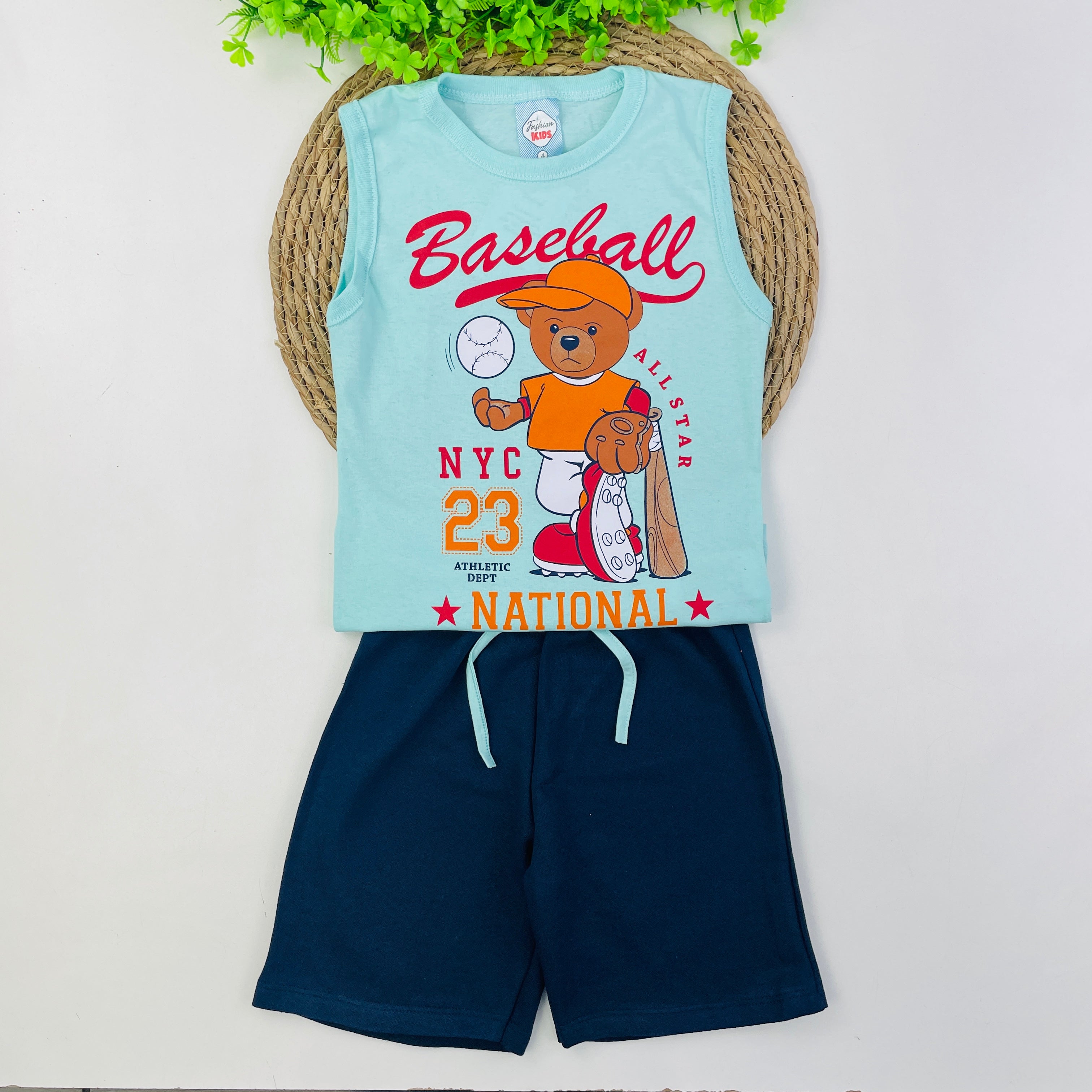 Conjunto Fashion Kids Infantil Masculino Baseball National