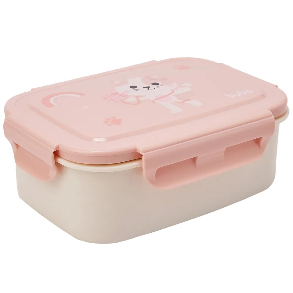 Pote Bentô Box Buba Zoo 600 ml em Aço Inox com Divisória