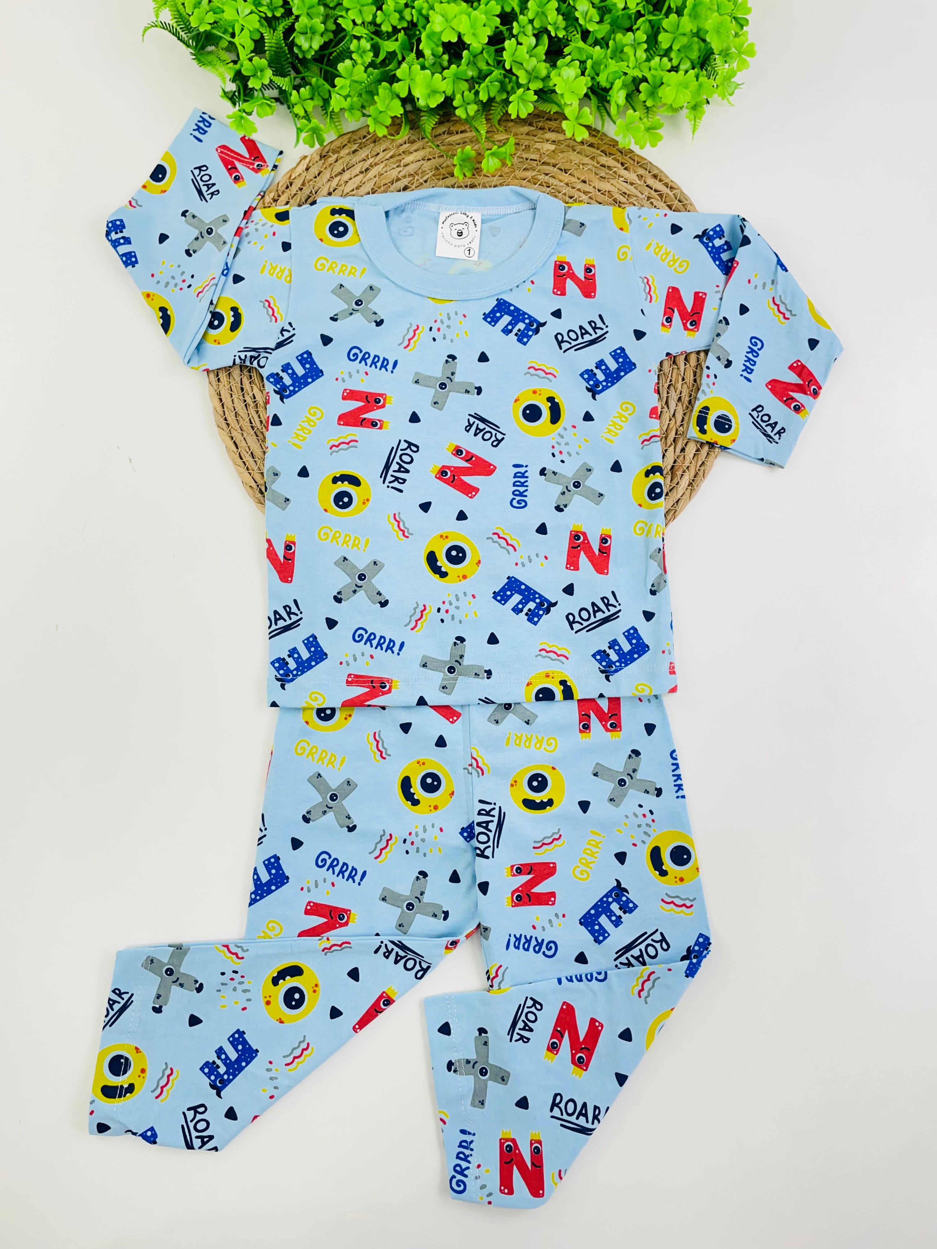 Pijama Manga Longa Mafessoni Alfabeto
