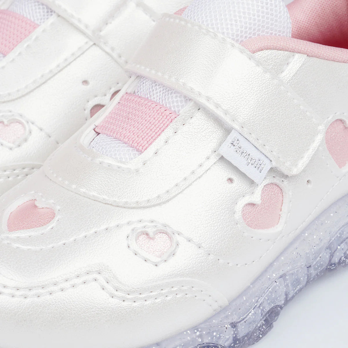 Tênis Infantil de LED Pampili Liz Luz Mini Corações com Calce Fácil