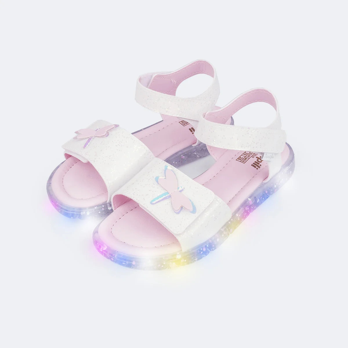 Sandália Pampili Lulli Led Borboleta E Glitter