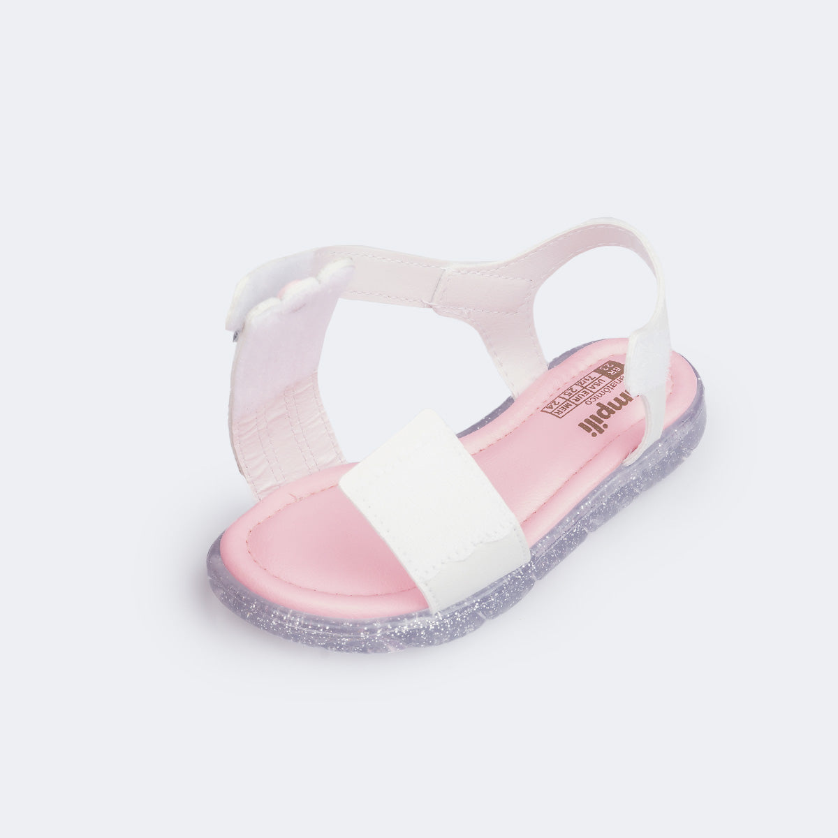 Sandália de LED Infantil Pampili Lulli Coração Perolado – Conforto, Estilo e Diversão