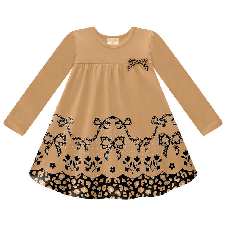 Vestido Infantil Menina Milon Cotton Laço com Strass