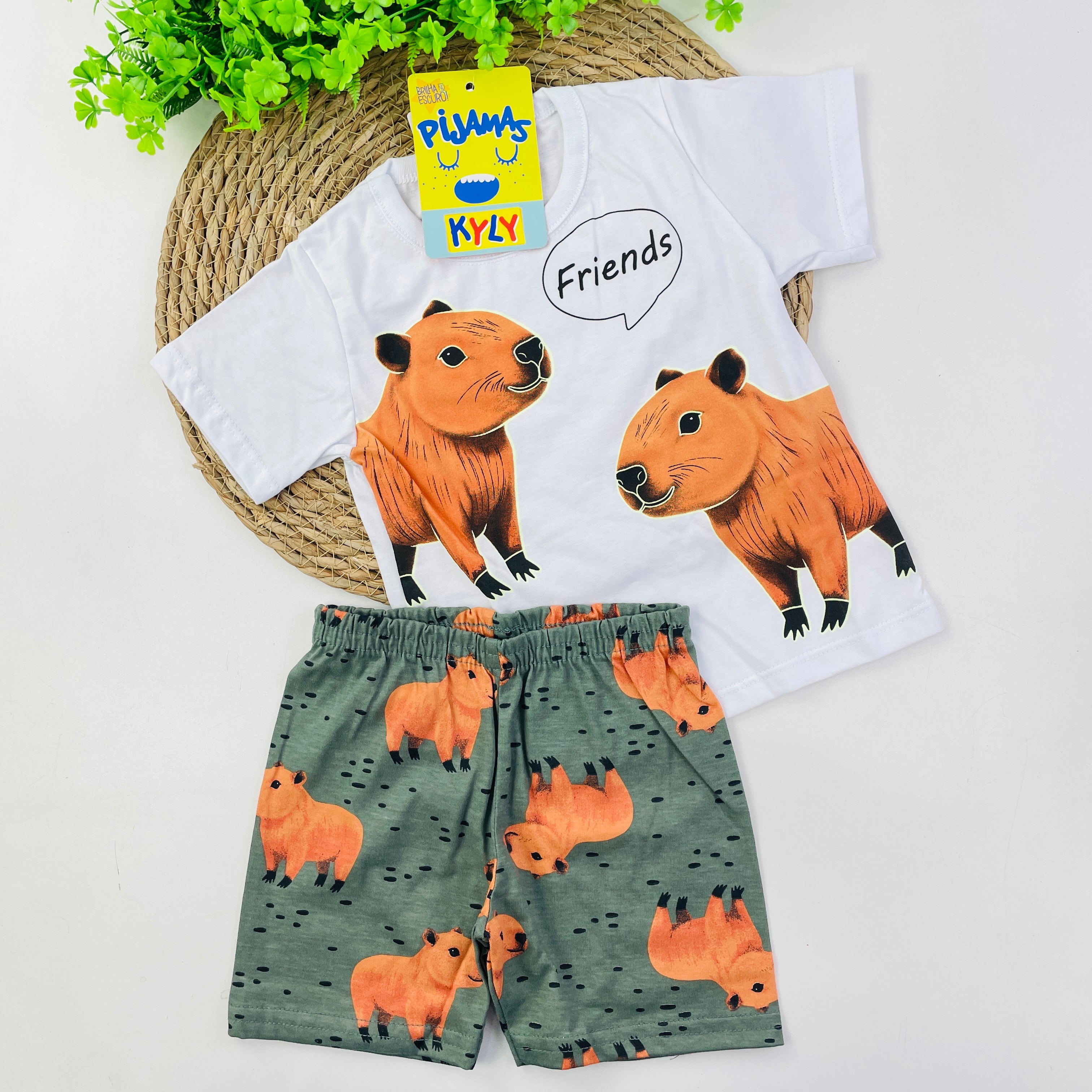 Pijama Kyly Infantil Menino Capivara Friends