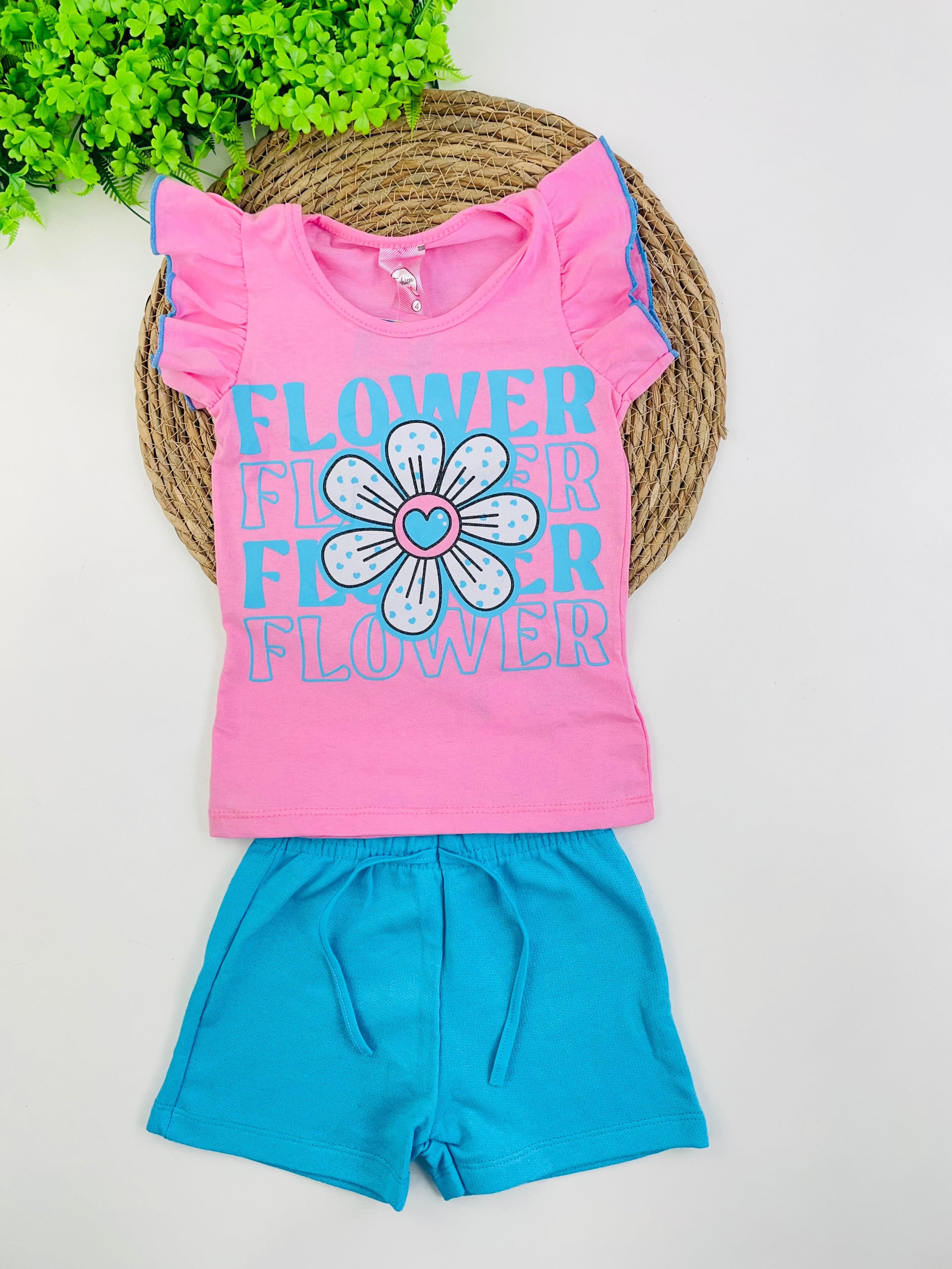 Conjunto Feminino Fashion Kids Flower