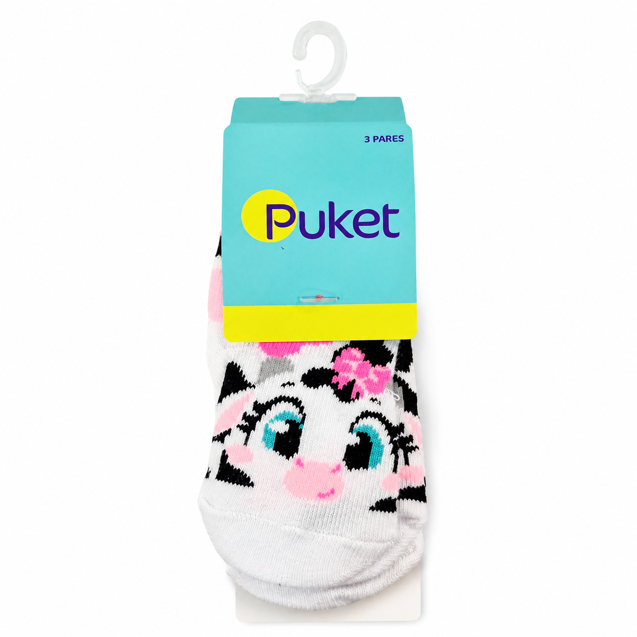 Kit Meia Puket Vaquinha com 3 Pares
