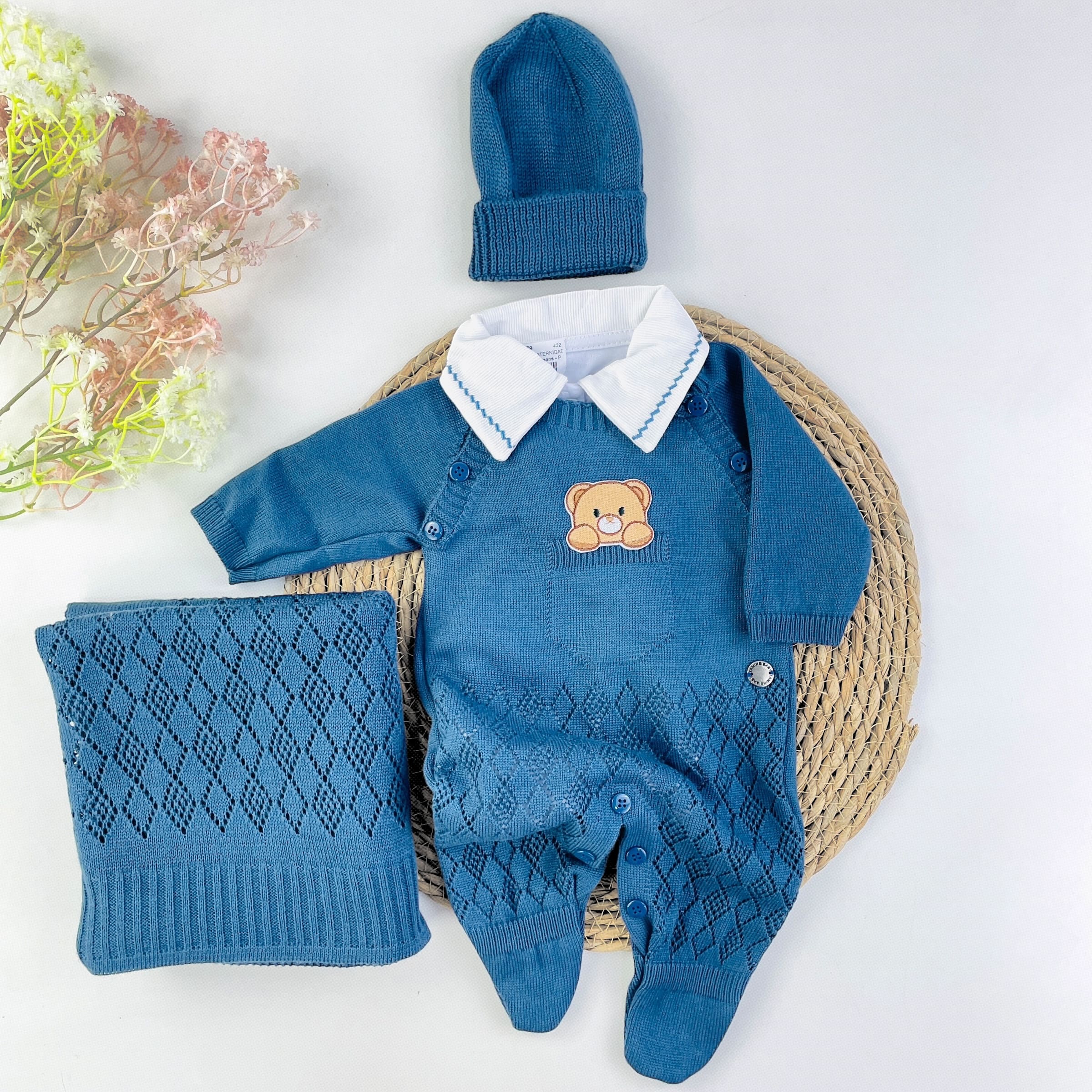 Saída De Maternidade Tamine Baby Marco Antonio 4 Pcs