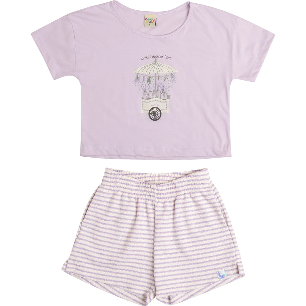Conjunto Infantil Feminino Have Fun Sweet Lavender Blusa e Short