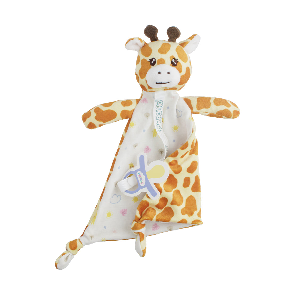 Naninha Infantil Pimpolho Coleção Safari com Prendedor de Chupeta