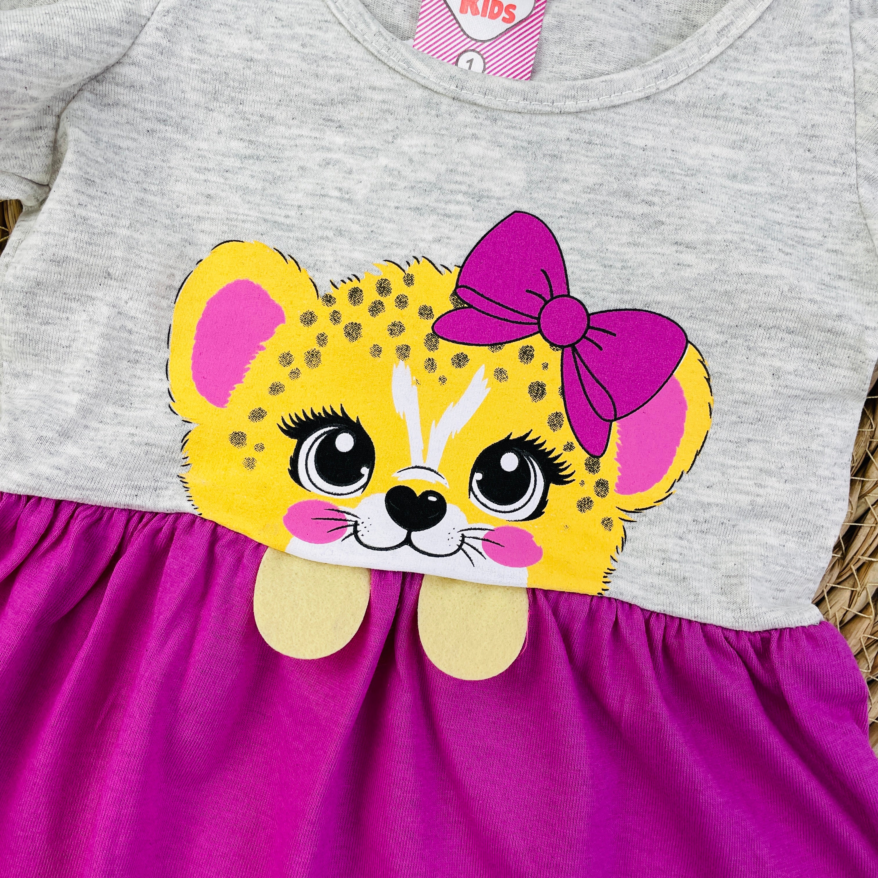 Vestido Fashion Kids Infantil Menina Oncinha
