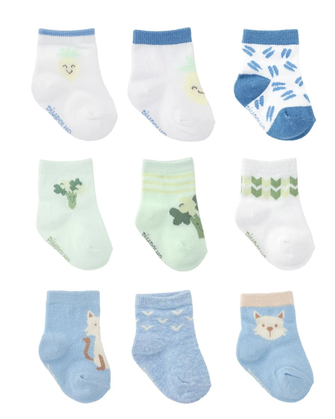 Kit Meia Infantil Masculina Pimpolho Recém Nascido Colorida Com 3 Pares