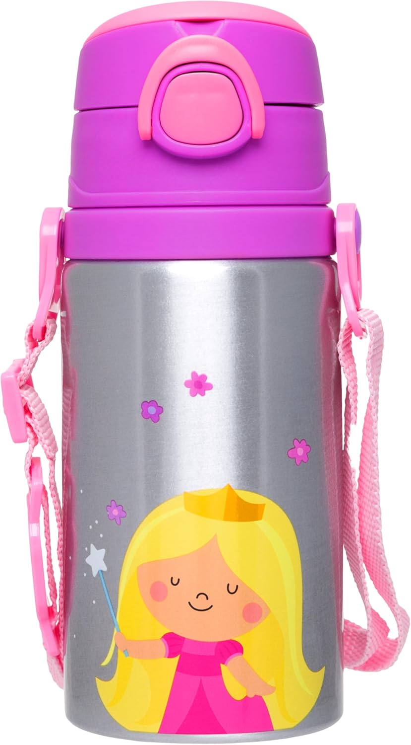 Garrafa Térmica Infantil Inox com Canudo e Alça