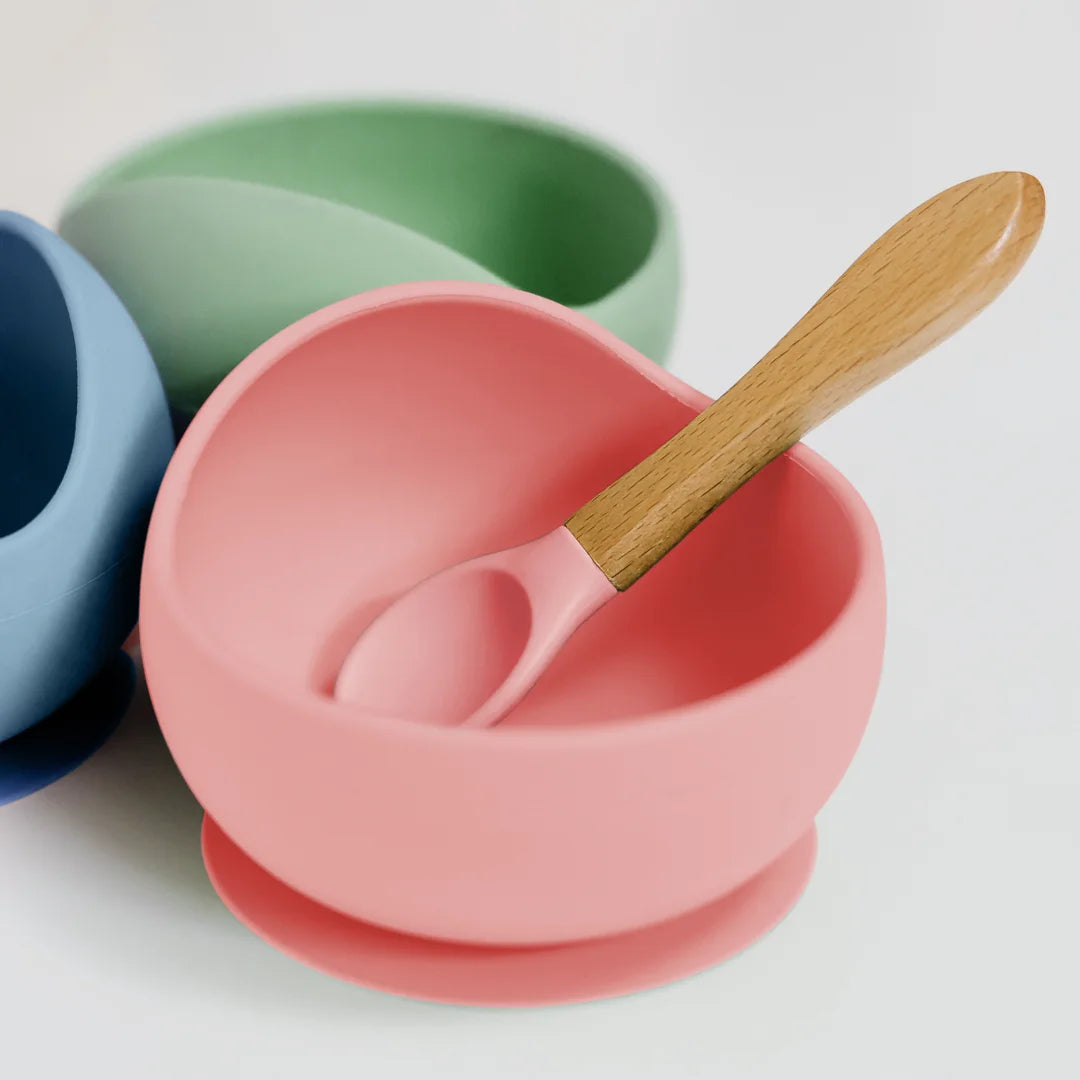 Colher de Treinamento Buba – Silicone e Bambu | A partir de 6 meses | BPA Free