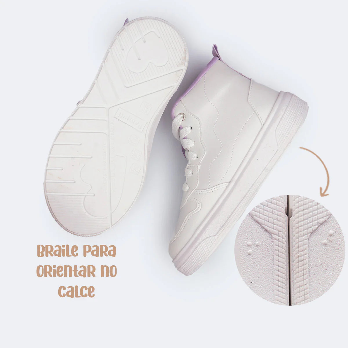 Tênis Infantil de Led Pampili Libélula Cano Médio com Palmilha Feet Care