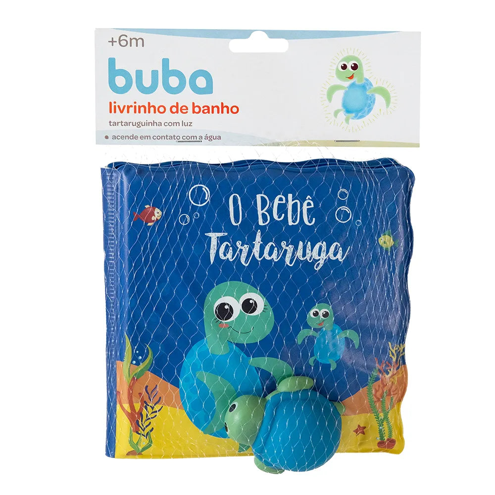 Kit Livrinho de Banho e Tartaruguinha com Luz Buba Azul +6 Meses