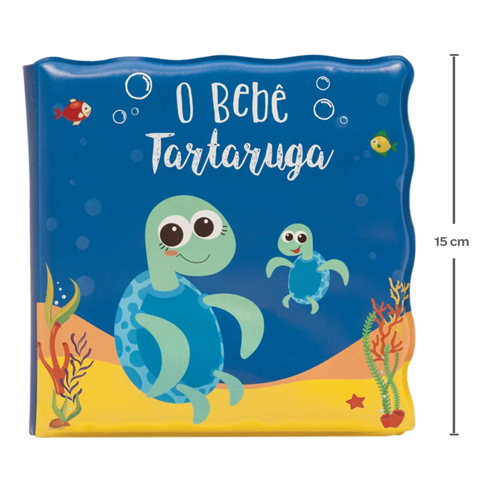 Kit Livrinho de Banho e Tartaruguinha com Luz Buba Azul +6 Meses