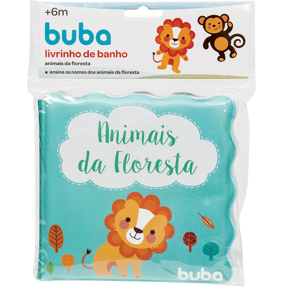 Livrinho de Banho Infantil Animais da Floresta Buba +6 Meses