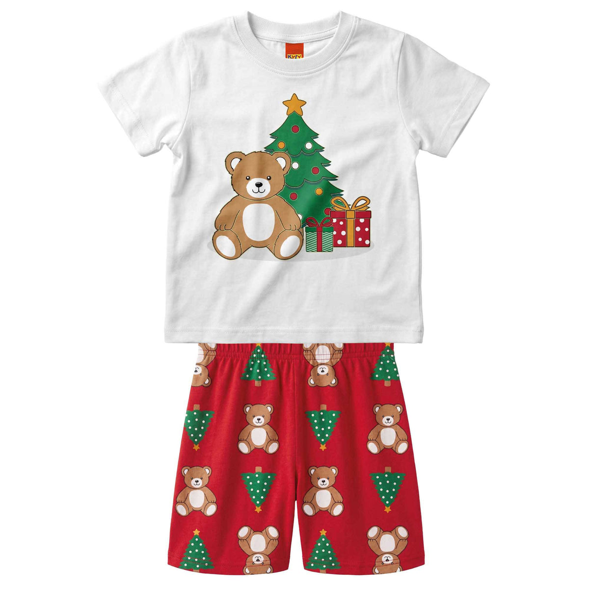 Pijama Masculino Bebê Kyly Ursinho de Natal