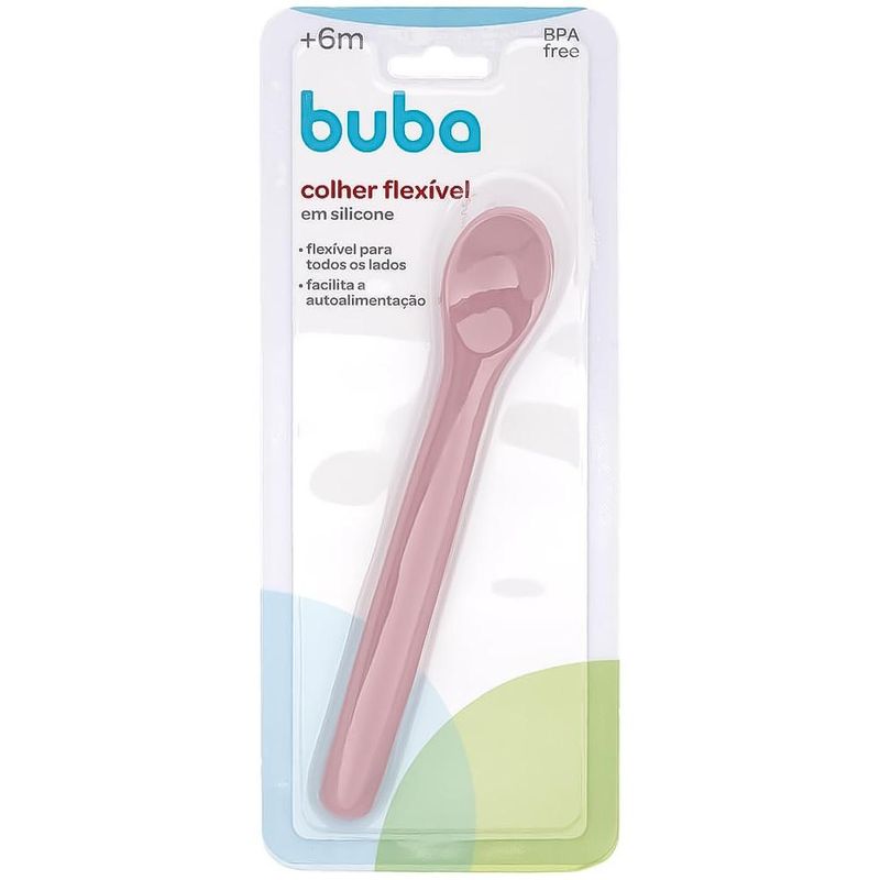 Colher Flexível Silicone Buba Infantil Autoalimentação