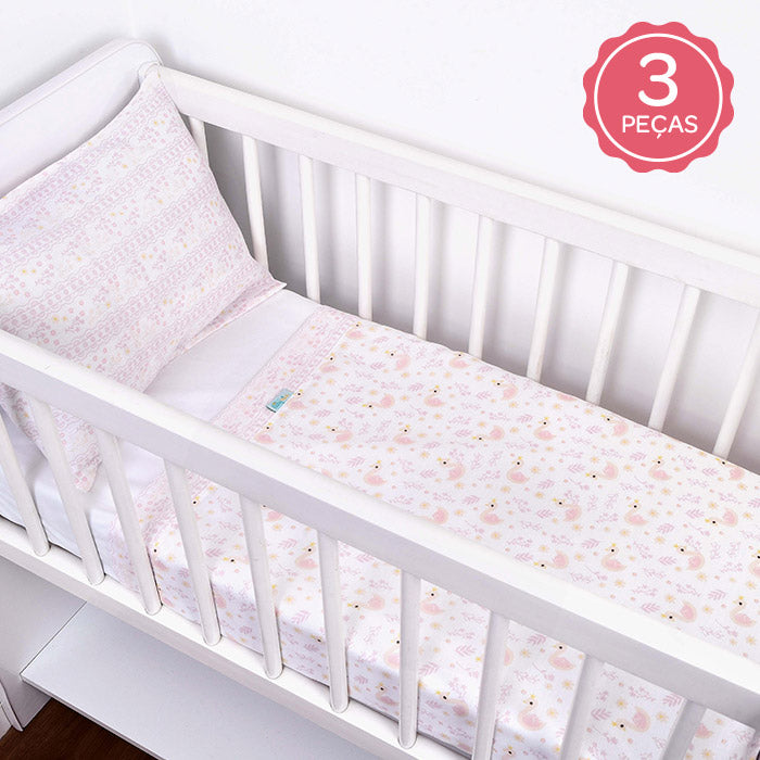 Jogo Mini Berço Baby Nice Estampado 3 Peças
