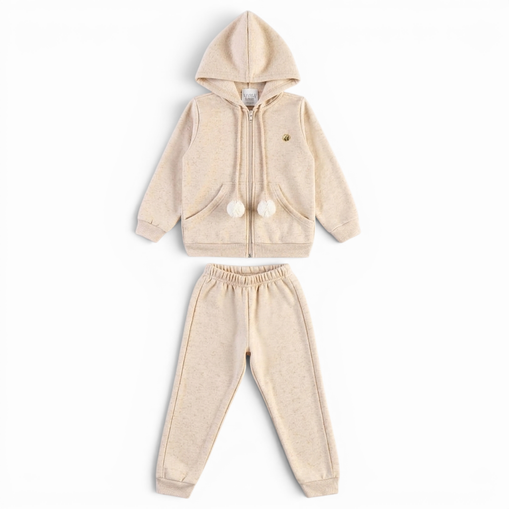 Conjunto Infantil Feminino Pulla Bulla Básico com Pingente de Ursinha