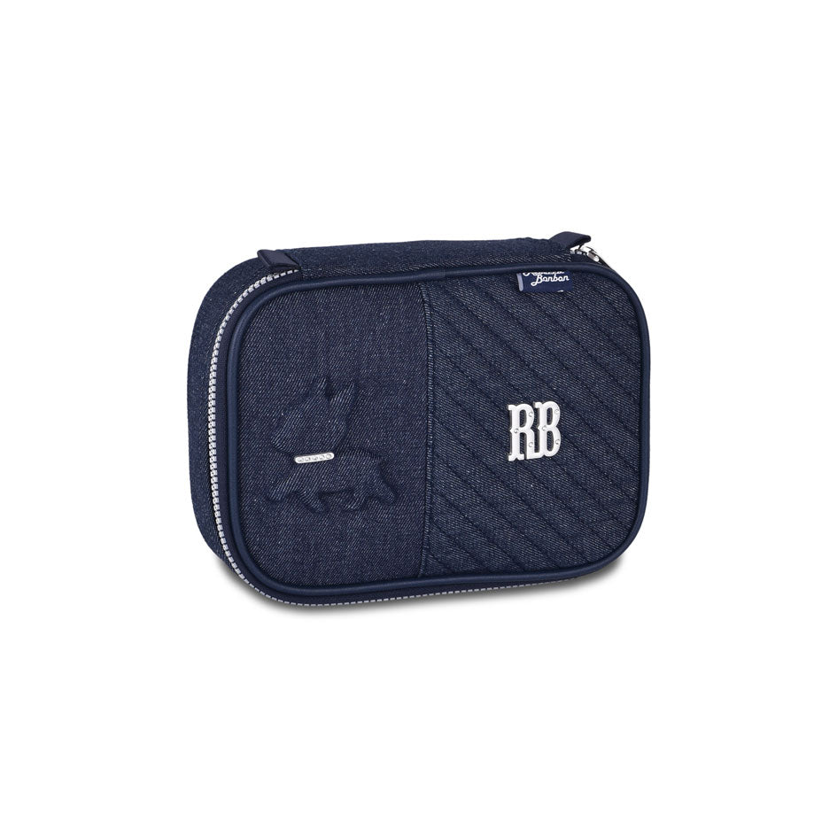 Estojo Box Escolar Rebecca Bonbon Jeans Star Oficial Clio 36 Lápis