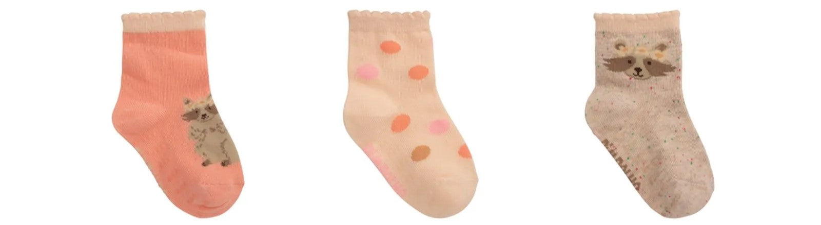 Kit Meia Infantil Feminina Pimpolho 21 ao 25 Antiderrapante Com 3 Pares