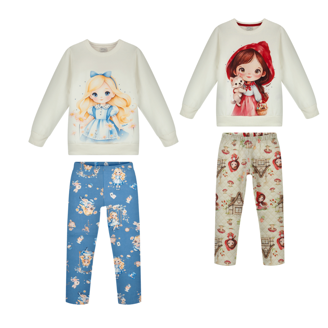 Conjunto Infantil Alakazoo Moletinho Soft Premium com Interior Peluciado