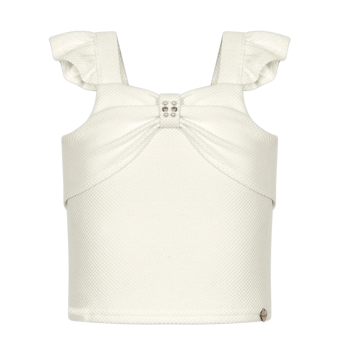 Conjunto Infantil Feminino Alakazoo Canelado Lacinho com Pérolas