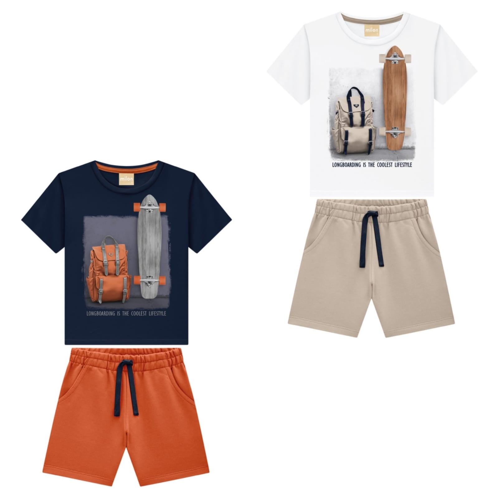 Conjunto Infantil Menino Milon Skate Longboarding Lifestyle