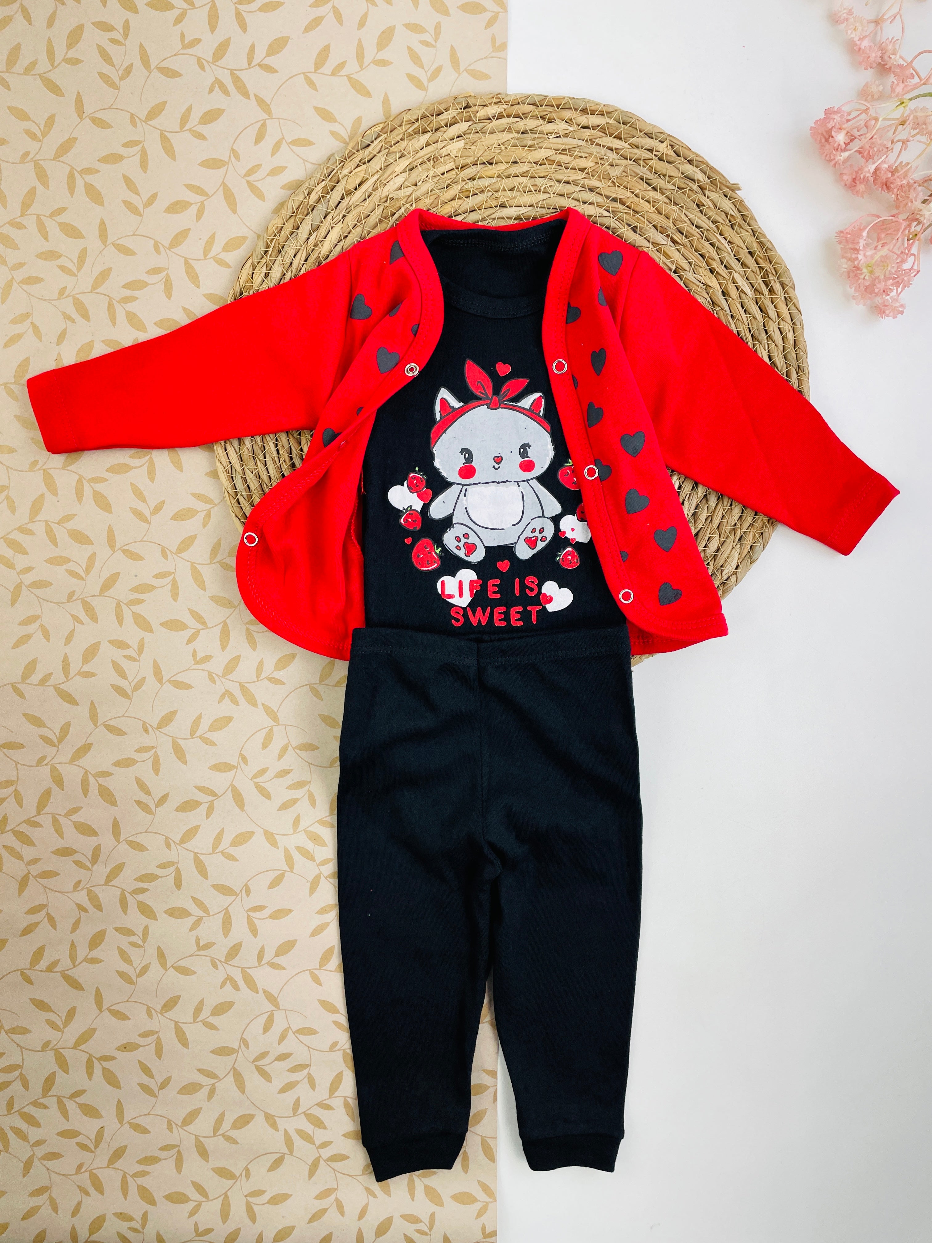 Conjunto Bichinhos Gatinha 3 Peças