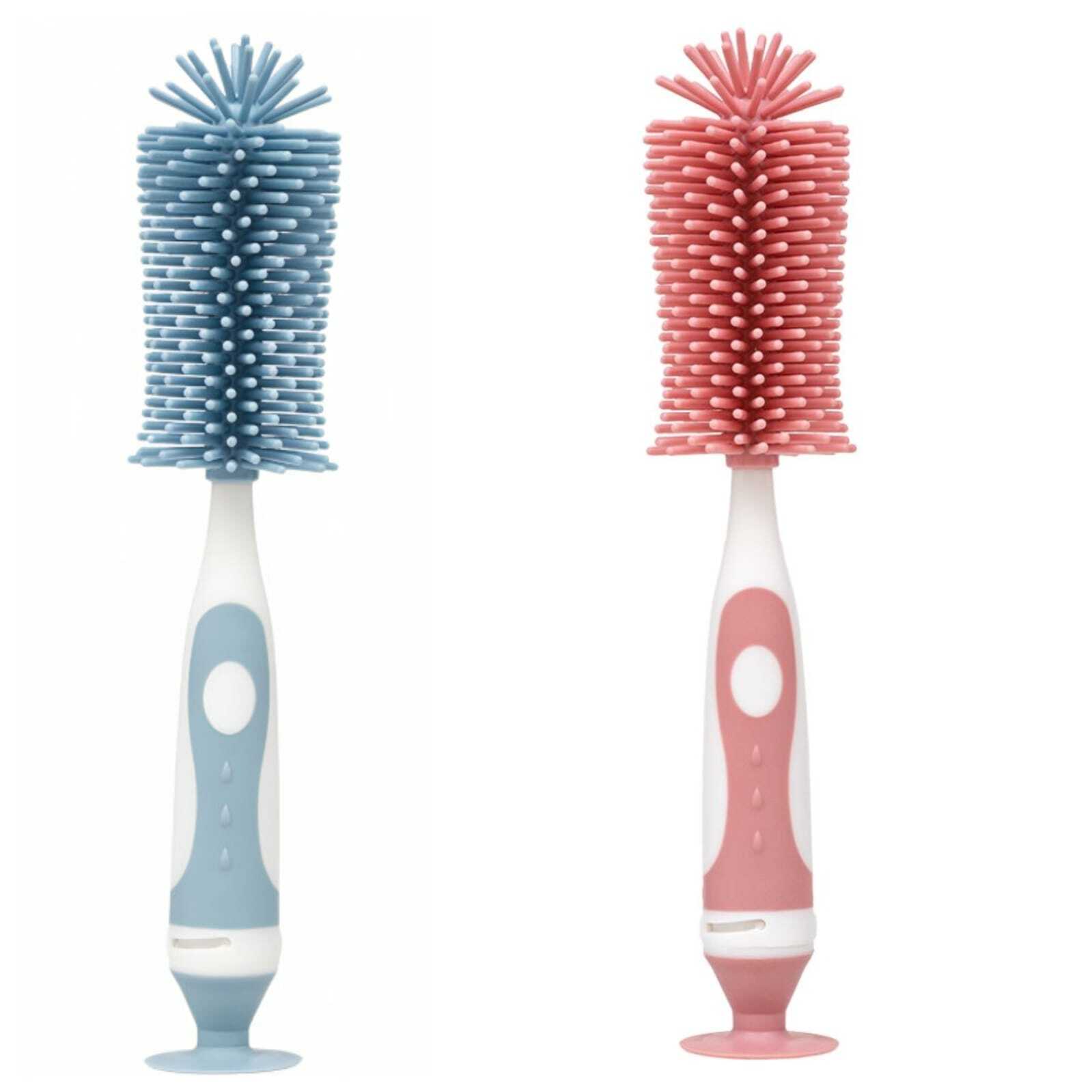 Escova Para Lavar Buba Mamadeira e Bico Cerdas Em Silicone Enxoval