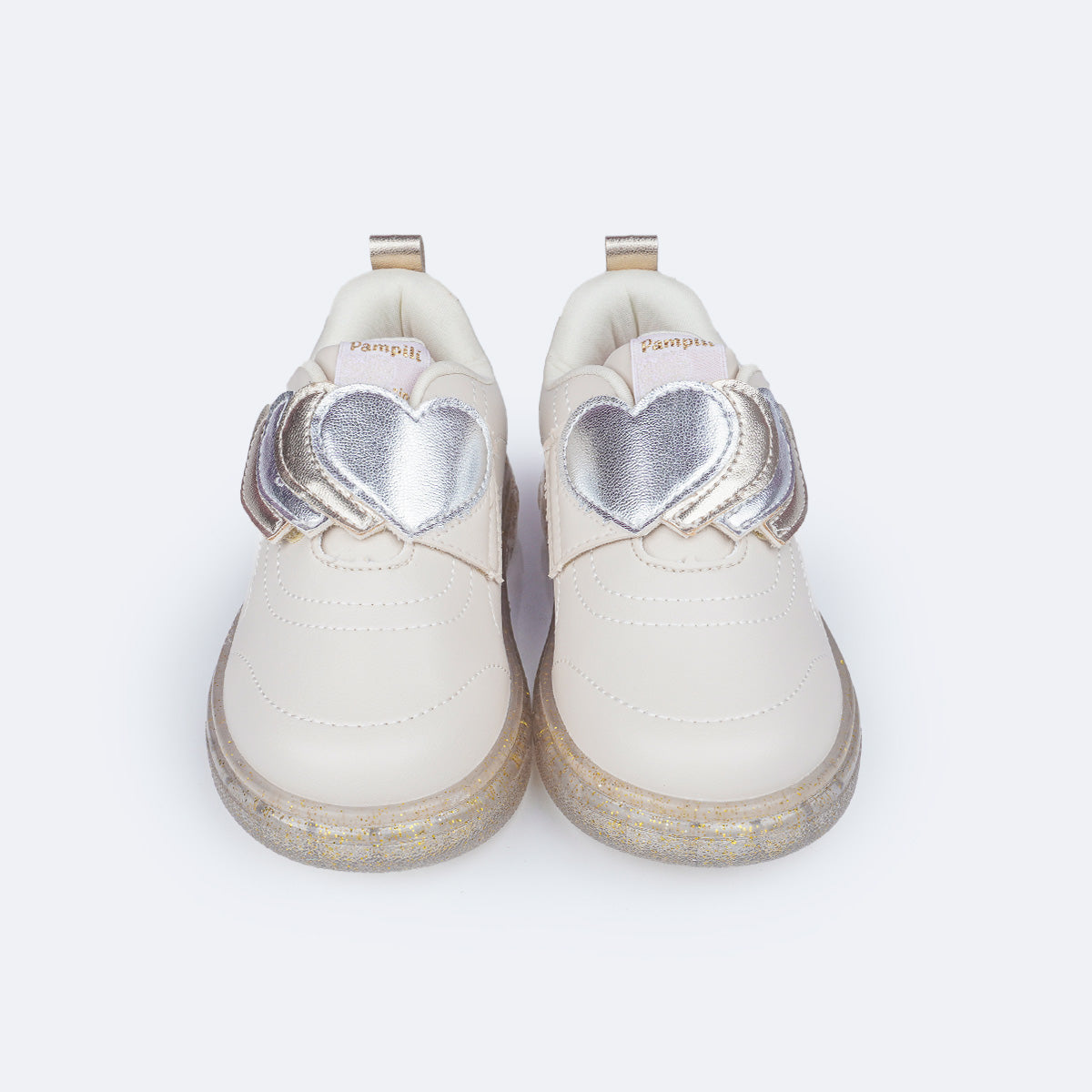 Tênis Pampili Sneaker Luz Corações Led