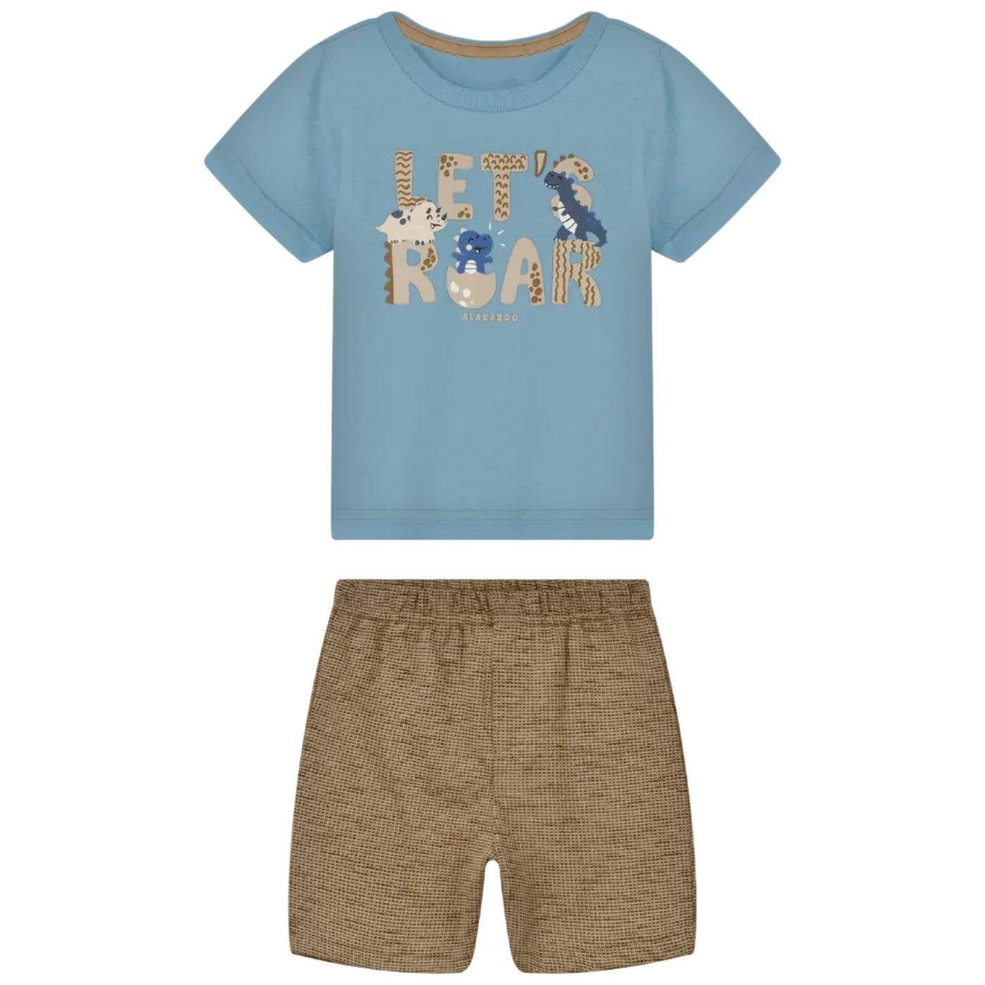 Conjunto Infantil Masculino Alakazoo Let's Roar Dinossauros Casual