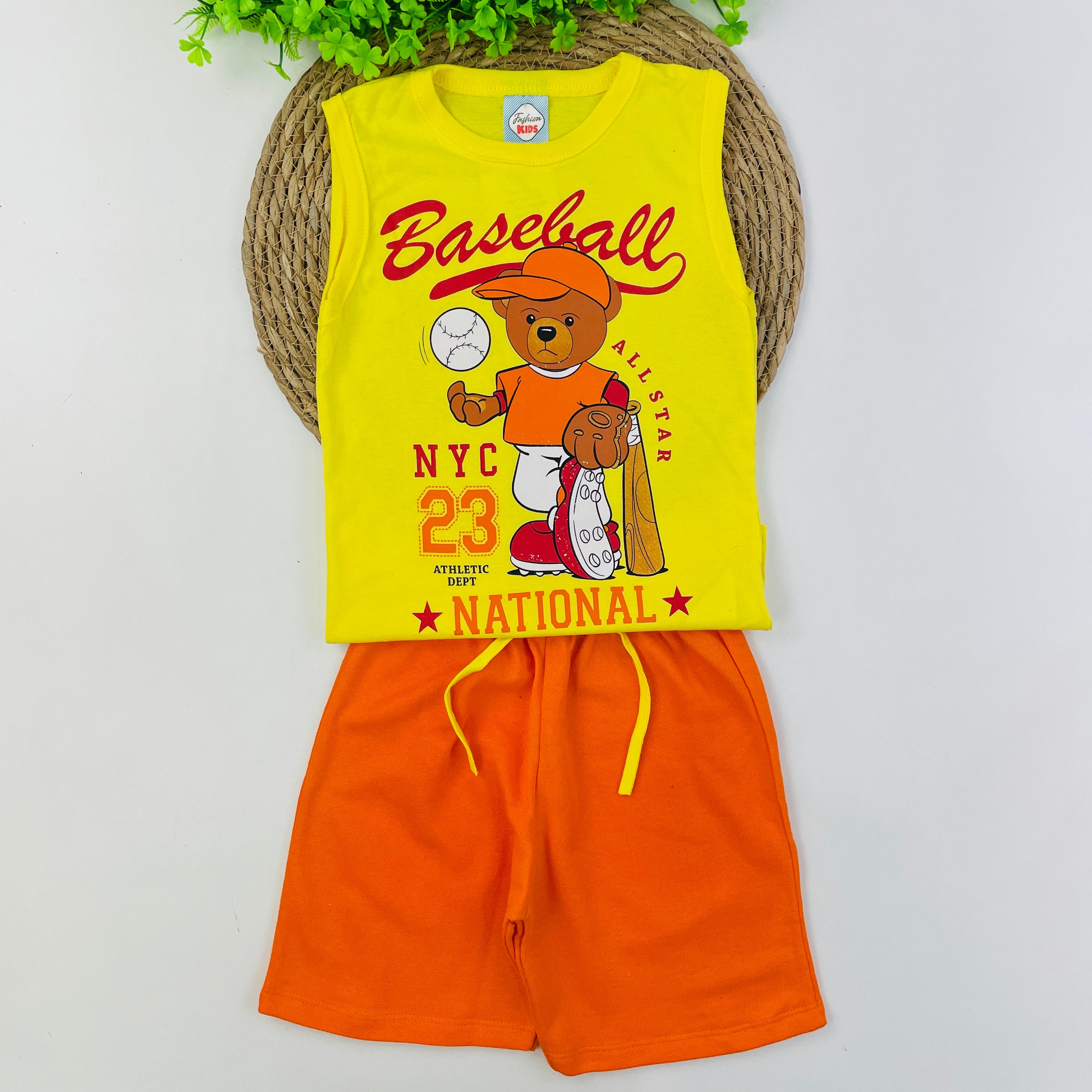 Conjunto Fashion Kids Infantil Masculino Baseball National