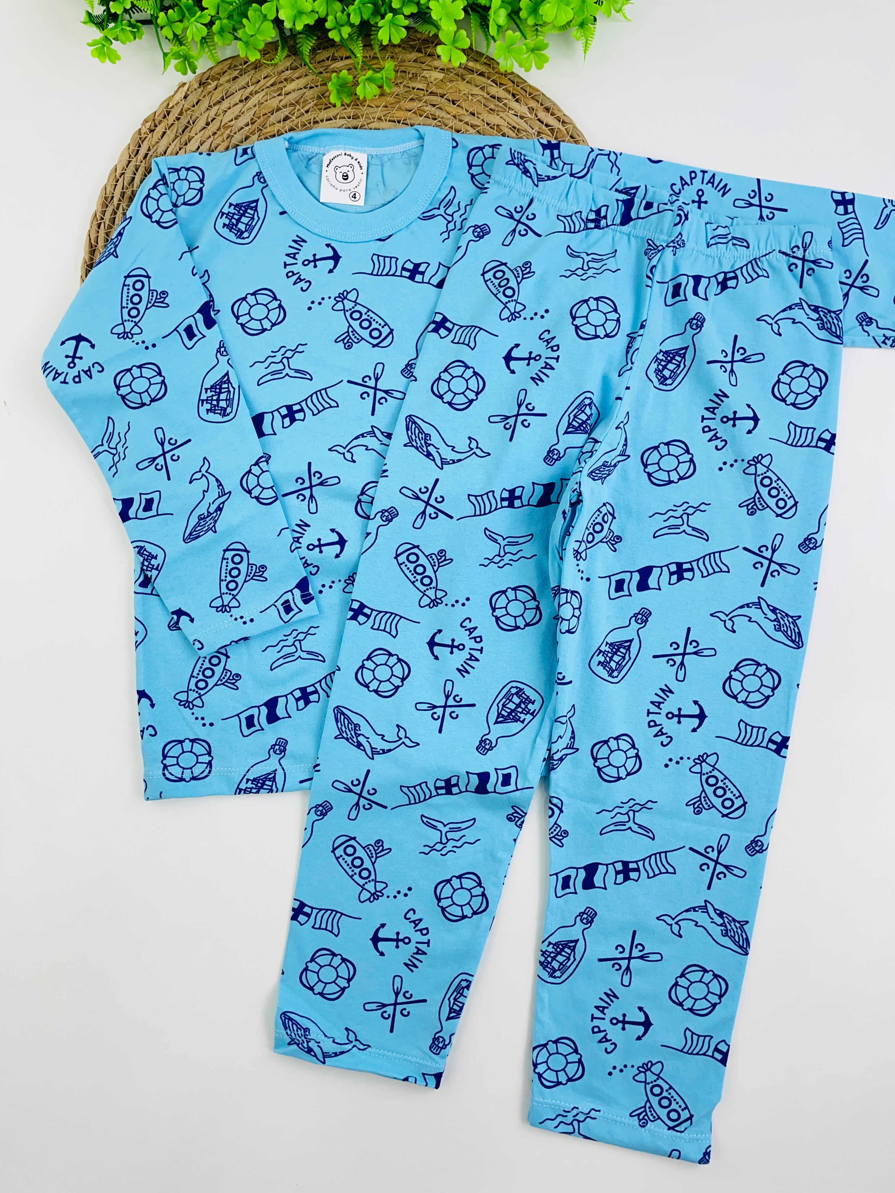 Pijama Manga Longa Mafessoni Captain