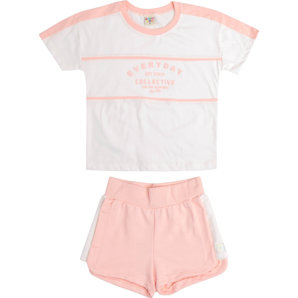 Conjunto Infantil Feminino Have Fun Every Day Meia Malha e Moletom