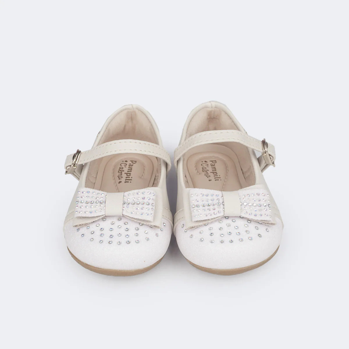 Sapato Pampili Angel Laço Duplo Glitter E Strass